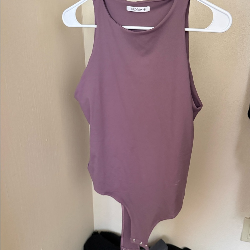 ReoRia Women's Purple Sleeveless Bodysuit
